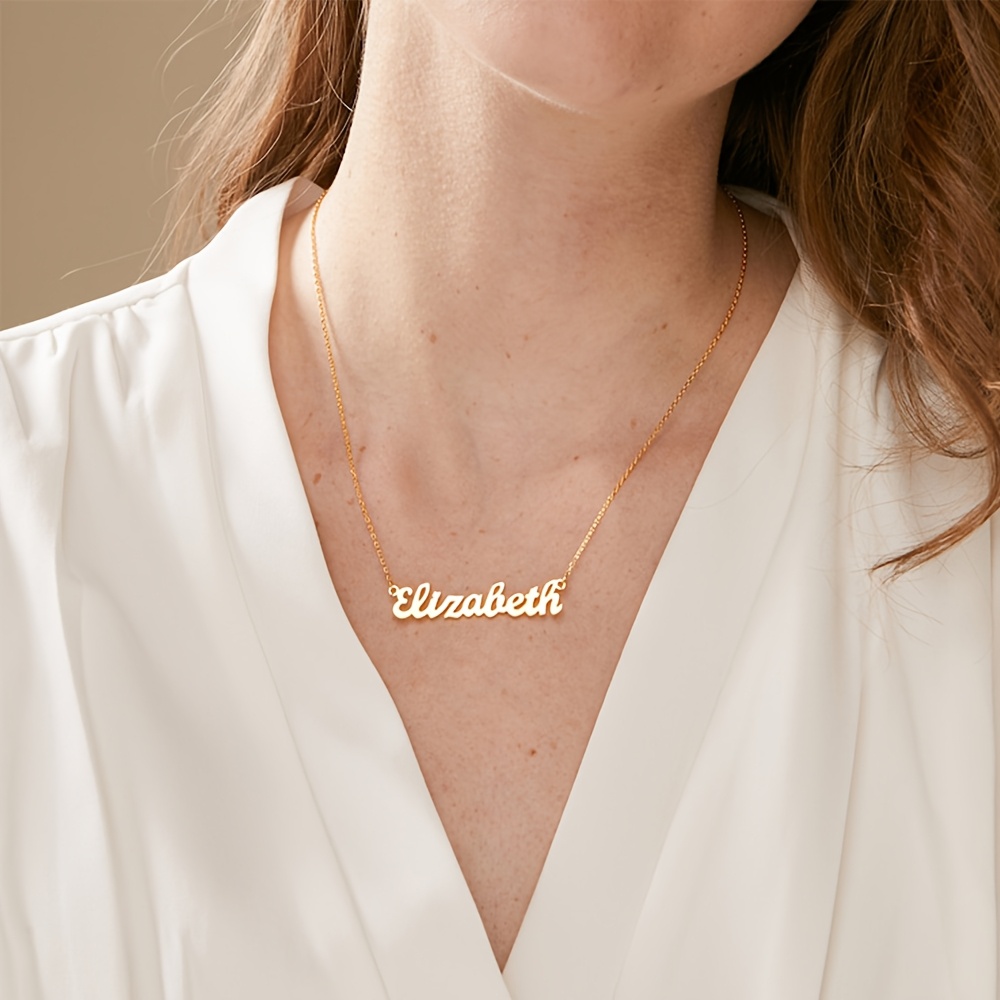 Women's Custom Exquisite Name Necklace, Daily Wear